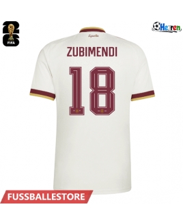 Günstige Spanien Martin Zubimendi #18 Auswärtstrikot WM 2026 Kurzarm